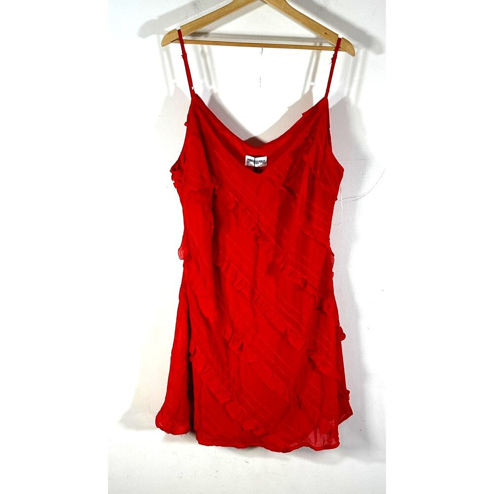 Princess Polly Lars Mini Dress Red Plus Size 18 Cherry - Picture 3 of 11